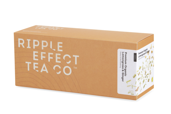 Zesty Organic Lemongrass and Ginger Tea - Medium Box - Ripple Effect Tea