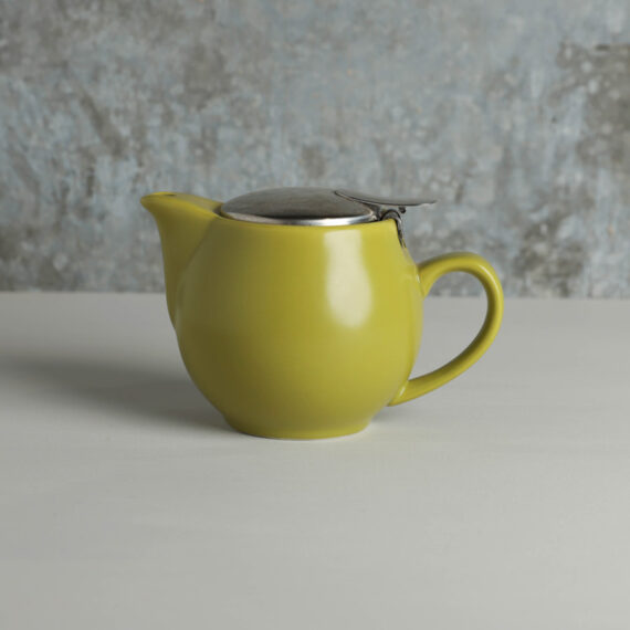 Light Green Ceramic Tea Pot with Strainer